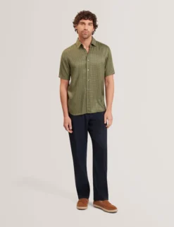 Geometric Tile Print Short Sleeve Shirt