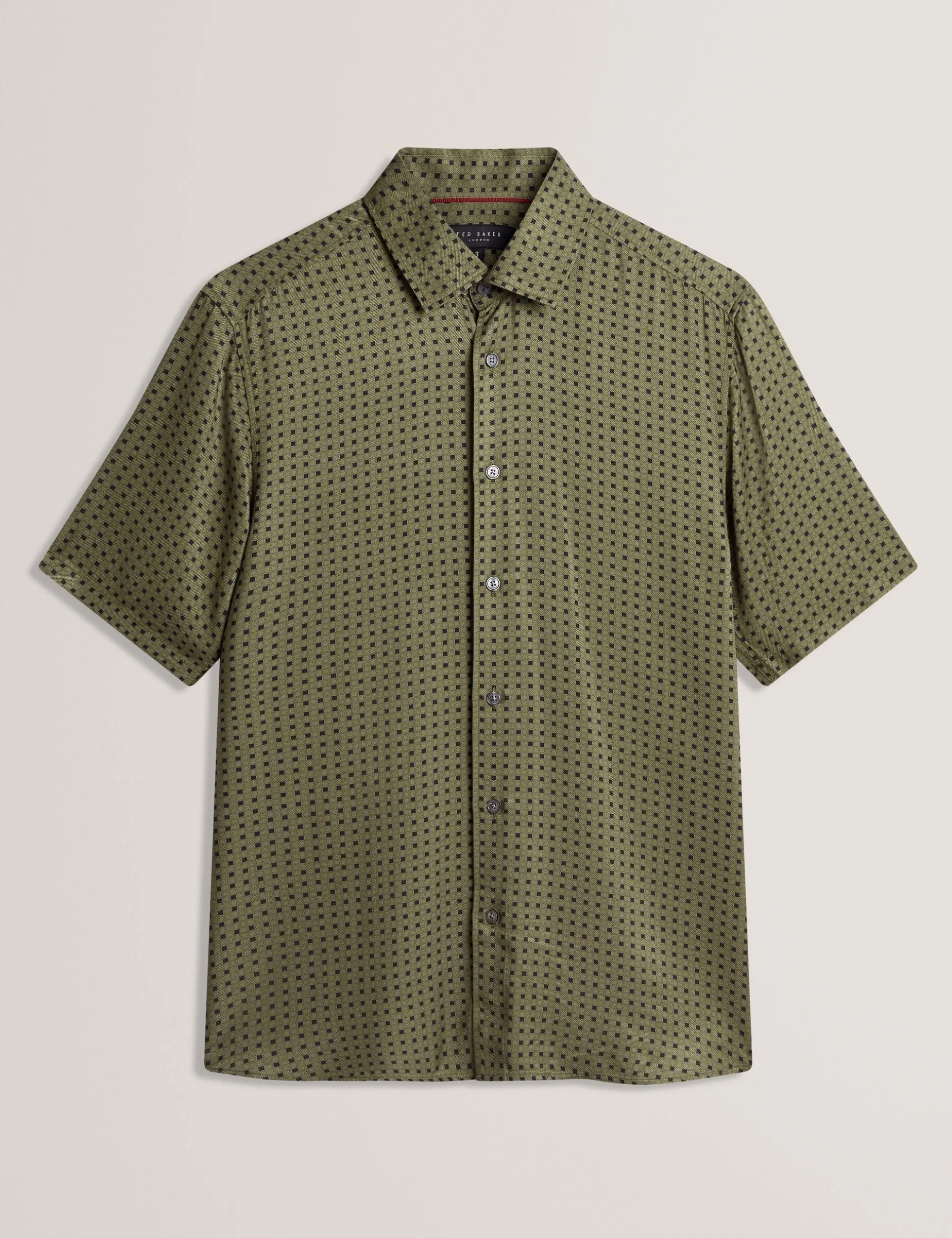 Geometric Tile Print Short Sleeve Shirt
