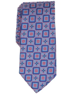 Geometric Tile Print Silk Tie