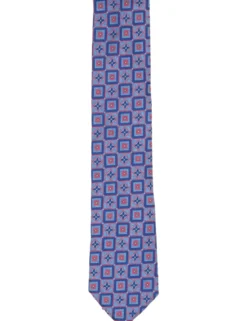 Geometric Tile Print Silk Tie