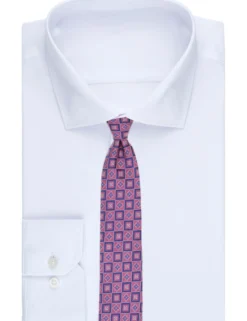 Geometric Tile Print Silk Tie