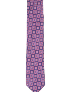 Geometric Tile Print Silk Tie