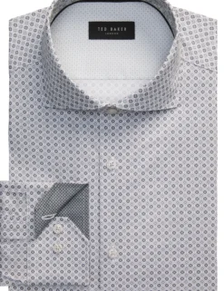 Geo Print Stretch Cotton Slim Fit Shirt