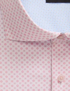 Geo Print Stretch Cotton Slim Fit Shirt
