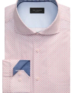 Geo Print Stretch Cotton Slim Fit Shirt
