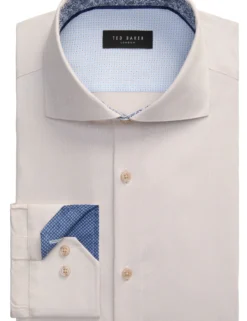 Geo Texture Stretch Cotton Slim Fit Shirt