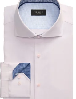 Geo Texture Stretch Cotton Slim Fit Shirt