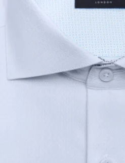 Geo Texture Stretch Cotton Slim Fit Shirt