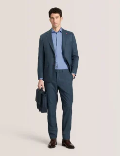 Glen Check Cotton Blend Suit Jacket