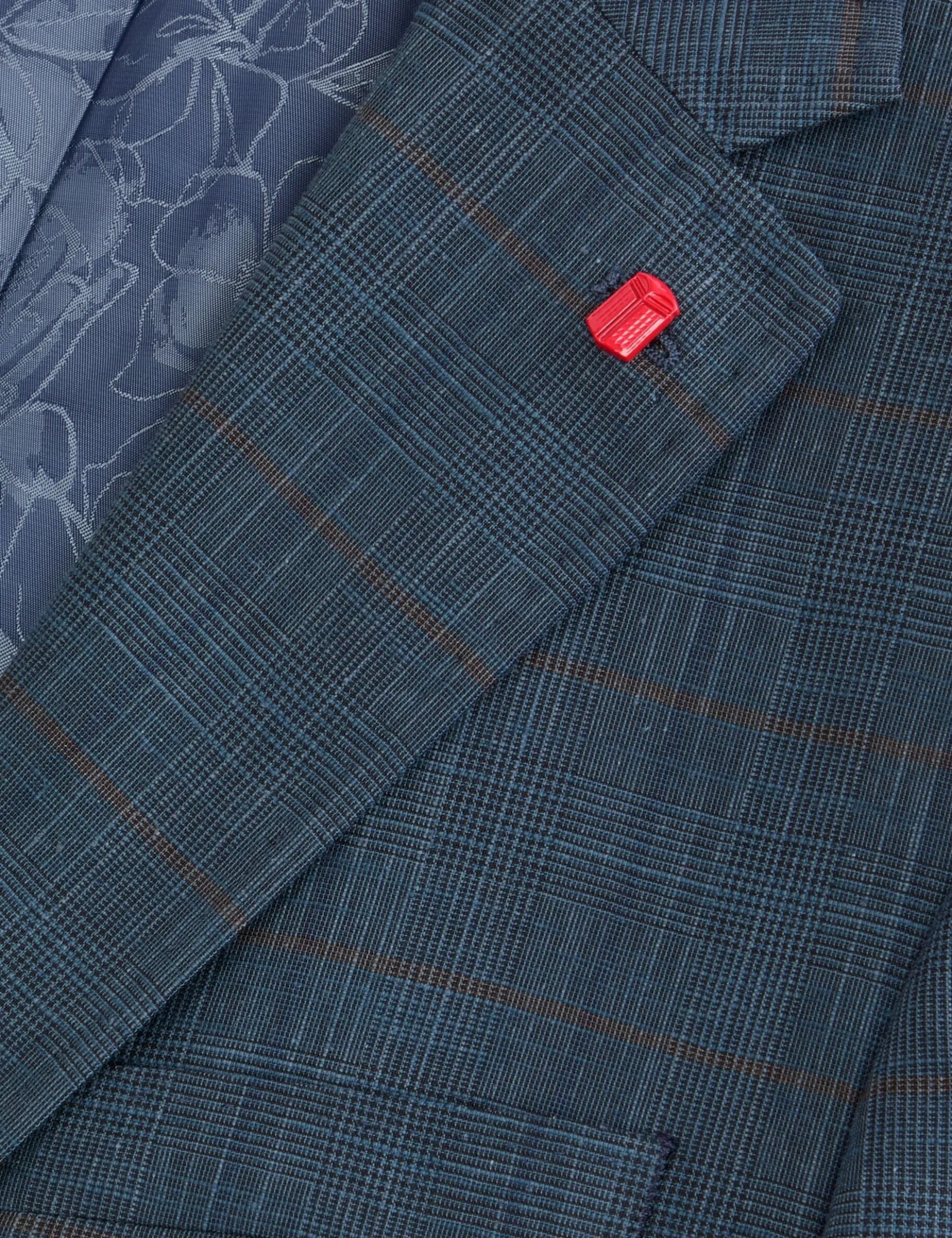 Glen Check Cotton Blend Suit Jacket