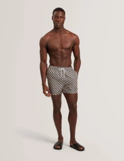 Goldfish Geometric Print Swim Shorts