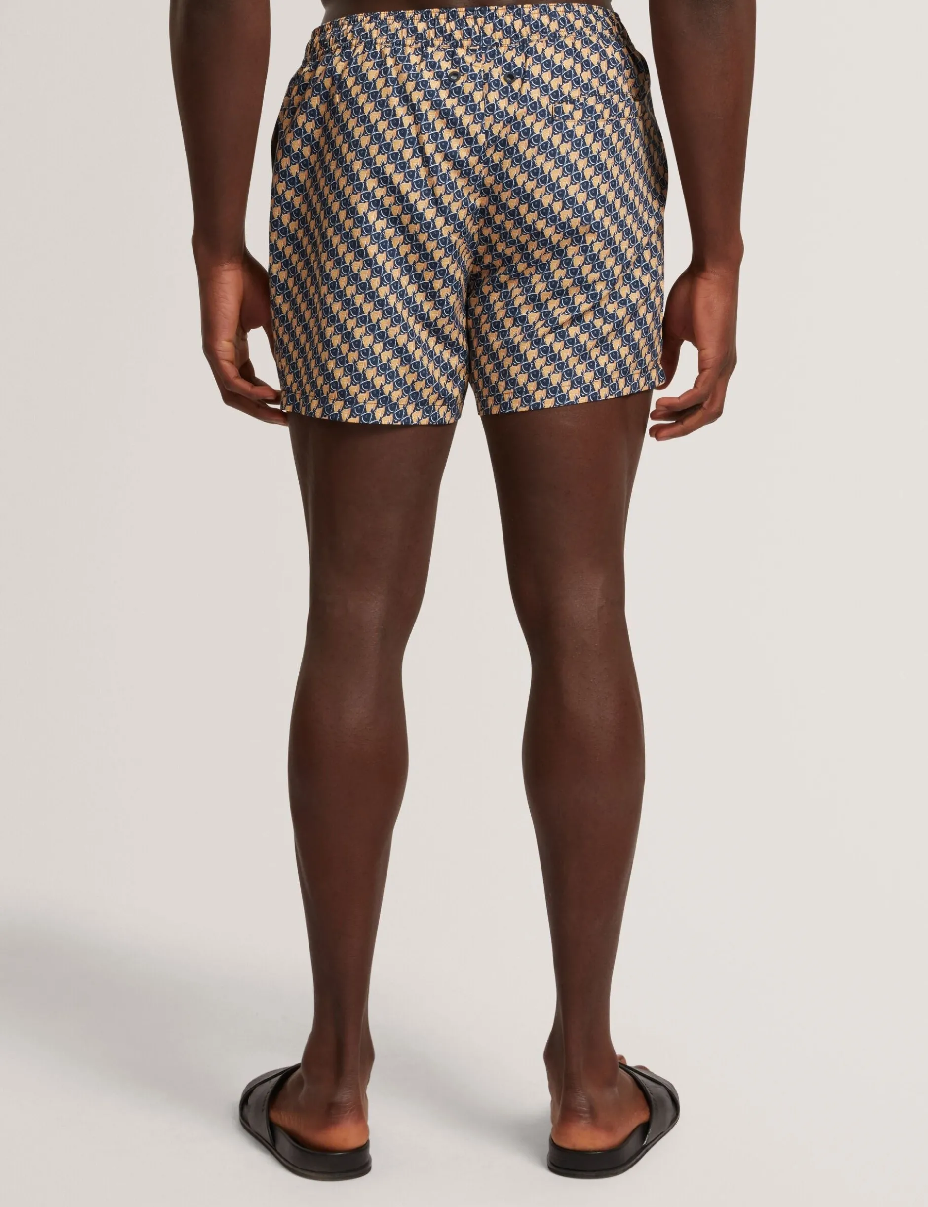 Goldfish Geometric Print Swim Shorts