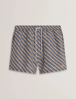 Goldfish Geometric Print Swim Shorts