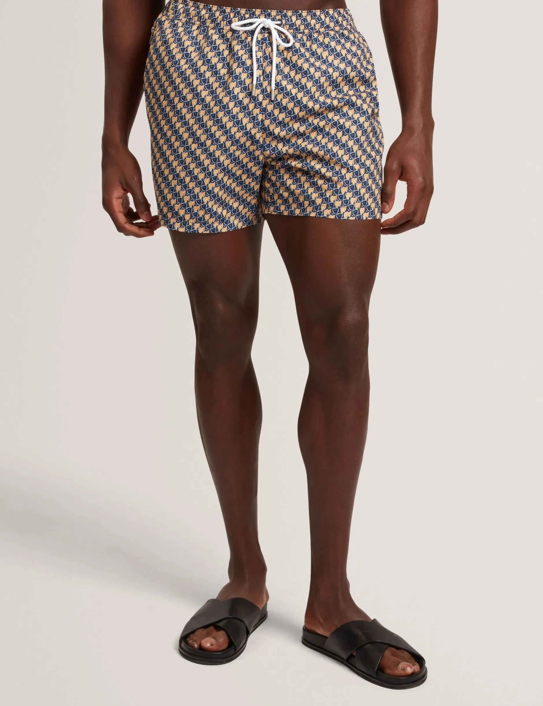 Goldfish Geometric Print Swim Shorts