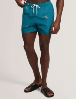 Goldfish Print Drawstring Swim Shorts