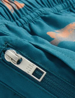 Goldfish Print Drawstring Swim Shorts