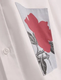 Graphic Patch Relaxed Fit Cotton Shirt