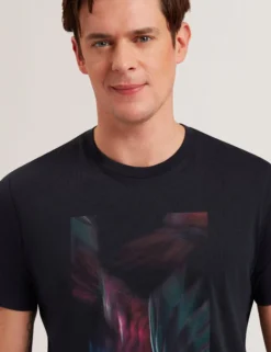 Graphic Print Crew Neck Cotton T-Shirt