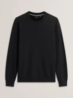 Herringbone Knit Crew Neck Sweater