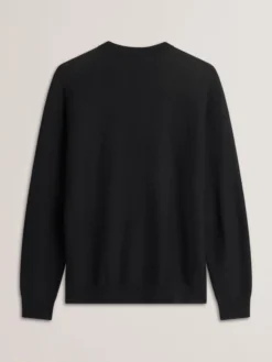 Herringbone Knit Crew Neck Sweater