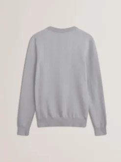 Herringbone Knit Crew Neck Sweater