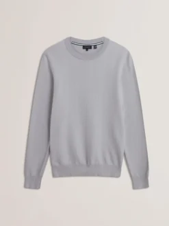 Herringbone Knit Crew Neck Sweater