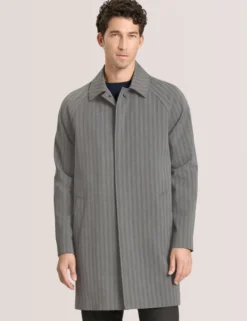 Herringbone Stripe Mac Coat
