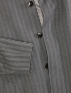 Herringbone Stripe Mac Coat