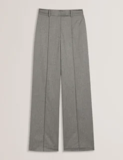 Herringbone Wide Leg Tailored Trousers