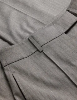 Herringbone Wide Leg Tailored Trousers