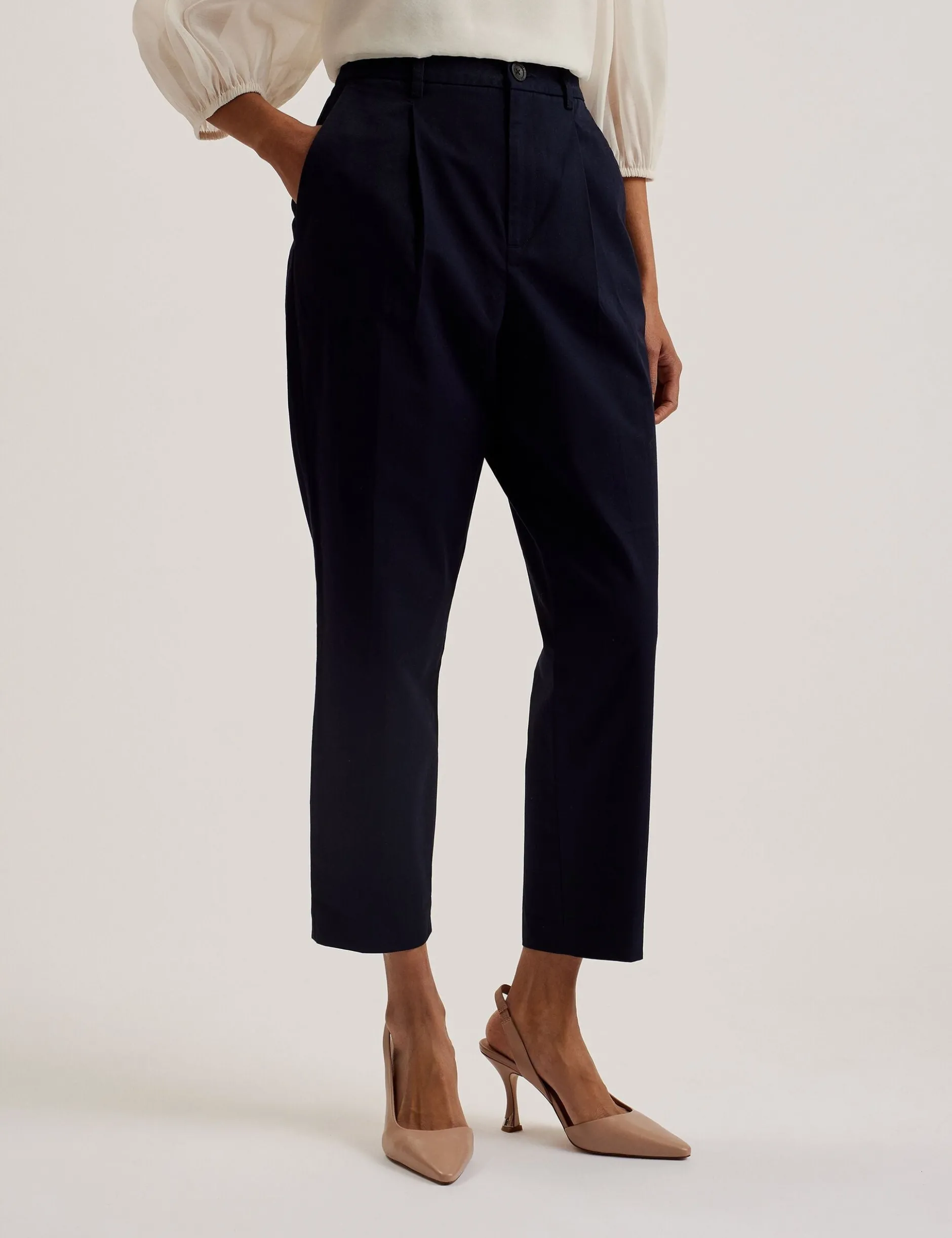 High Waisted Cropped Trouser