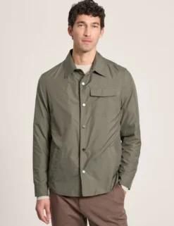 Houndstooth Cotton Blend Coach Jacket