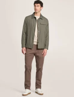Houndstooth Cotton Blend Coach Jacket