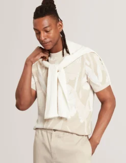 Jacquard Botanical Wool Blend T-Shirt