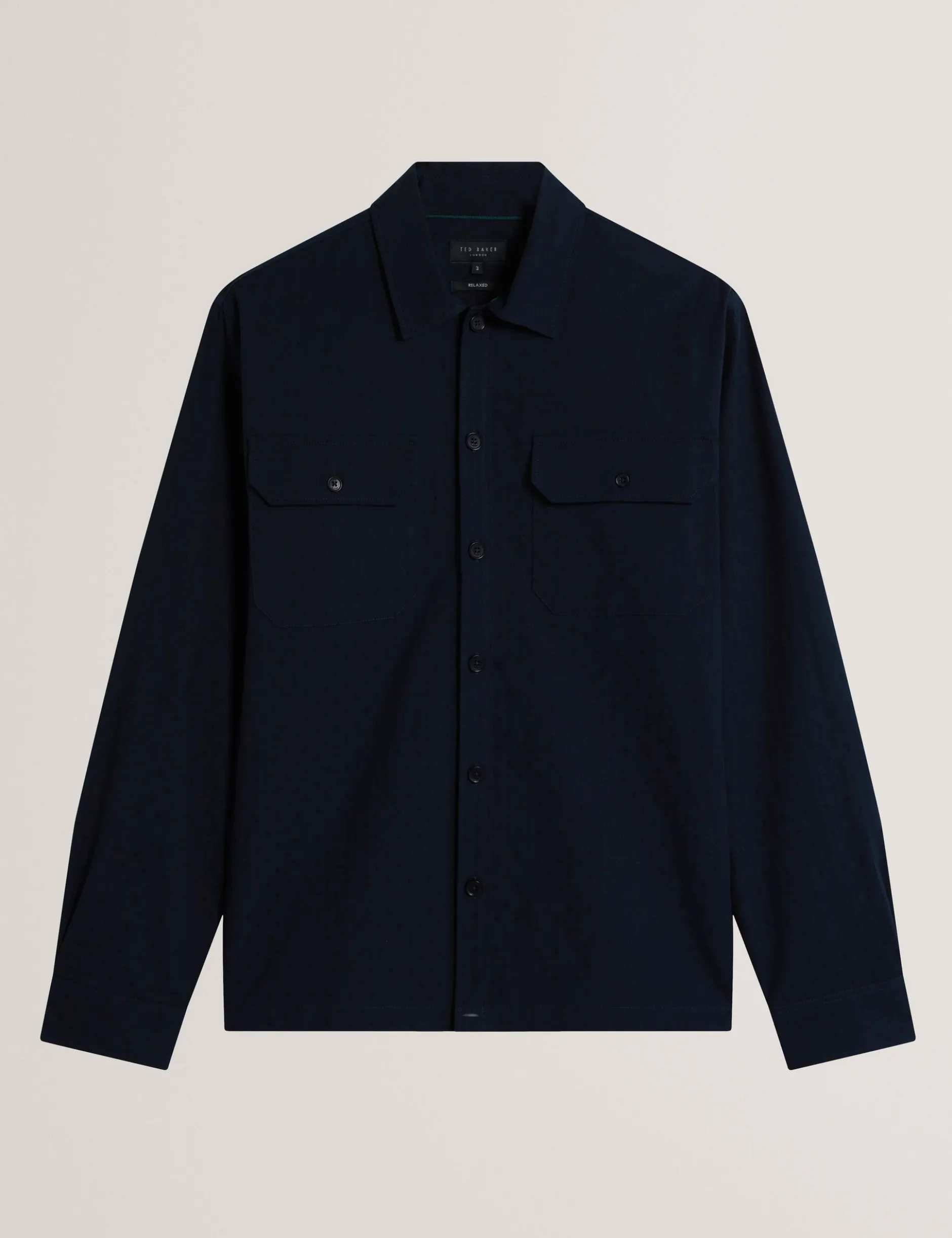 Jacquard Dotted Texture Utility Overshirt