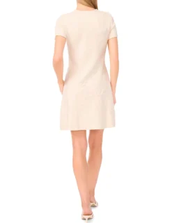 Jacquard Floral Knit Mini Dress