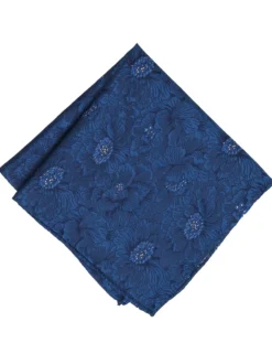 Jacquard Floral Silk Pocket Square