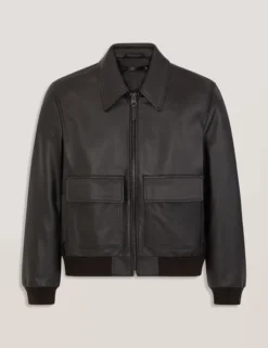 Leather Bomber Jacket