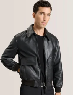 Leather Bomber Jacket