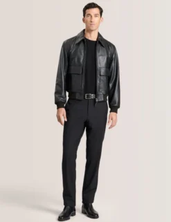 Leather Bomber Jacket
