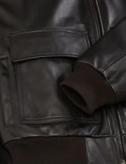 Leather Bomber Jacket