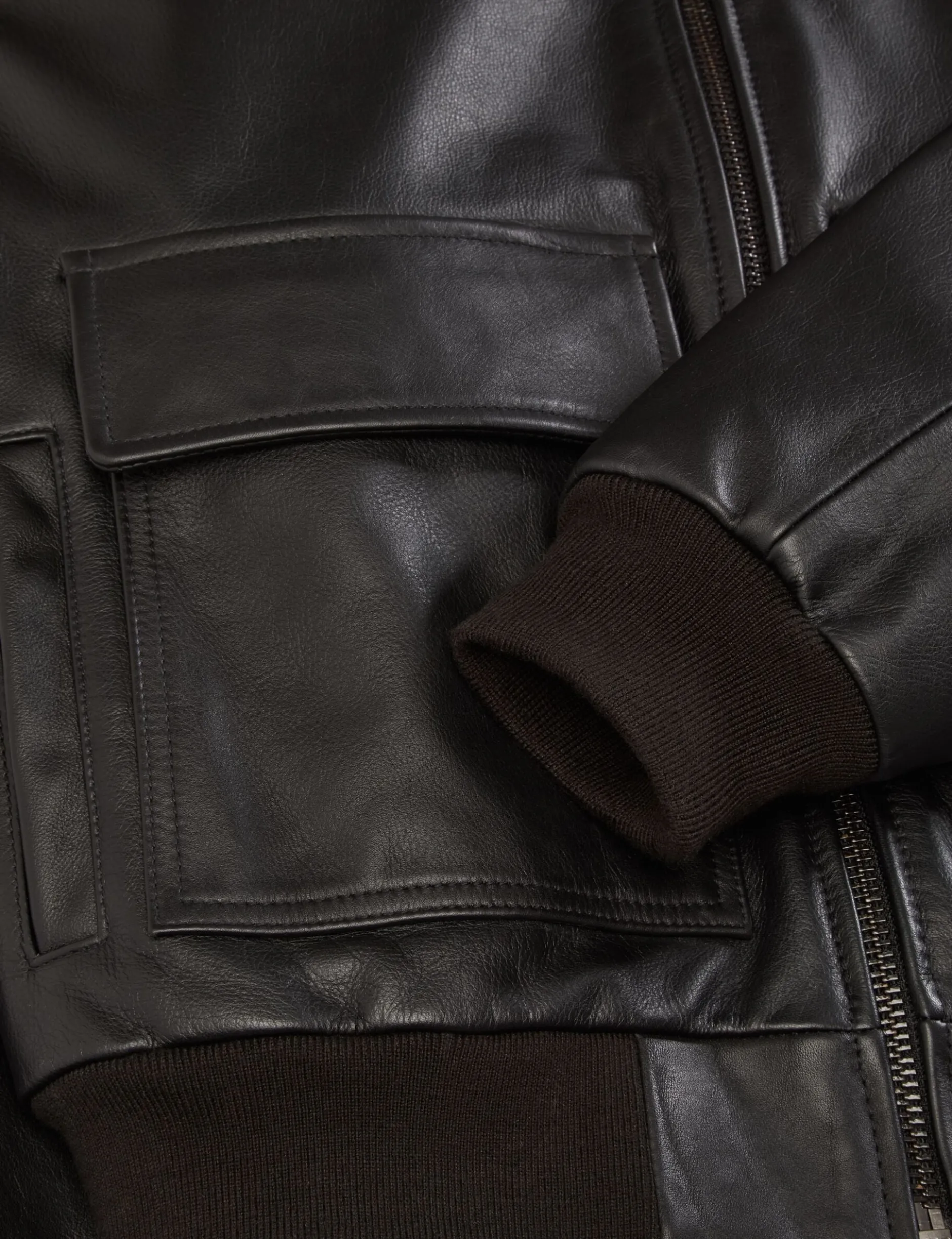 Leather Bomber Jacket
