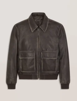 Leather Bomber Jacket