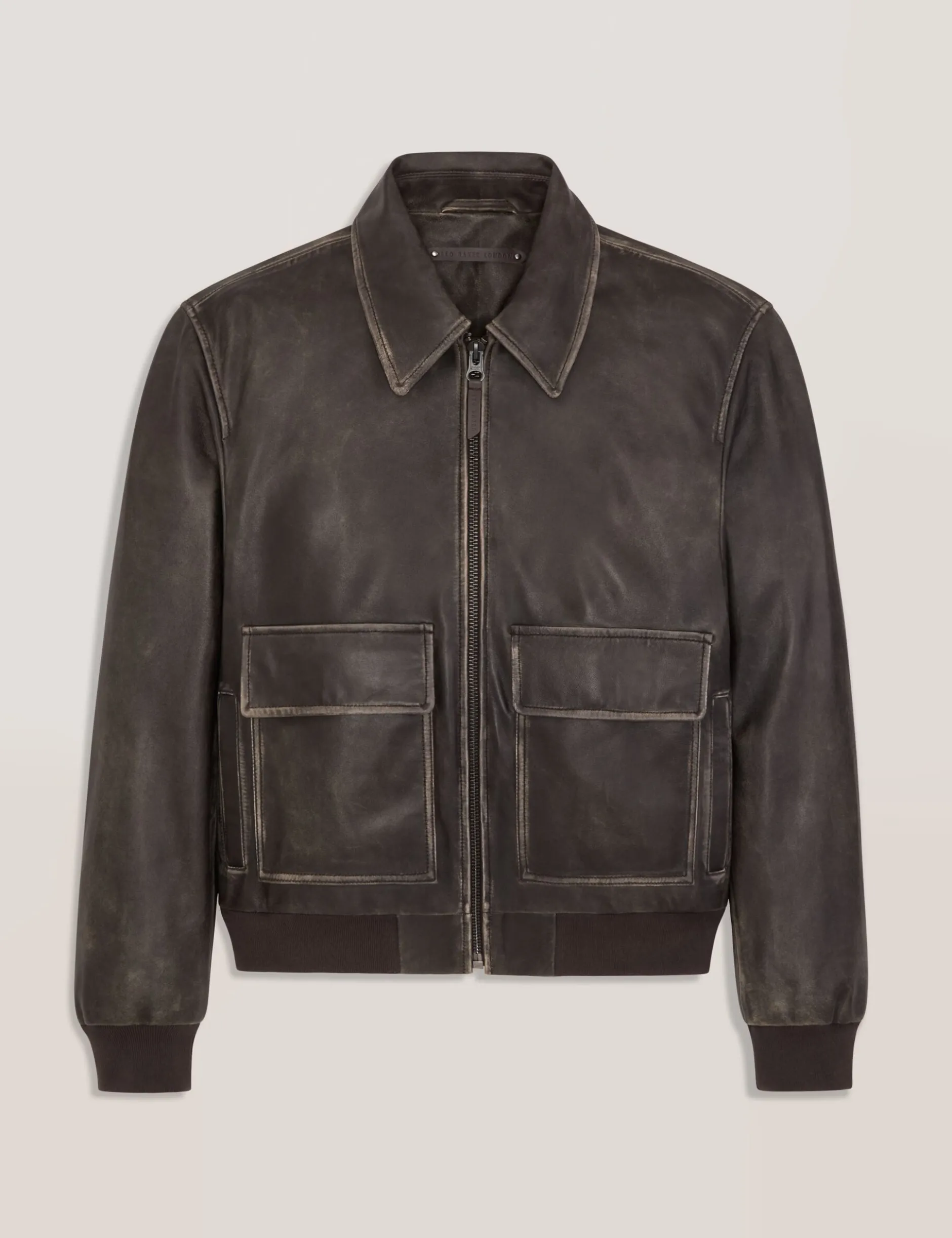 Leather Bomber Jacket