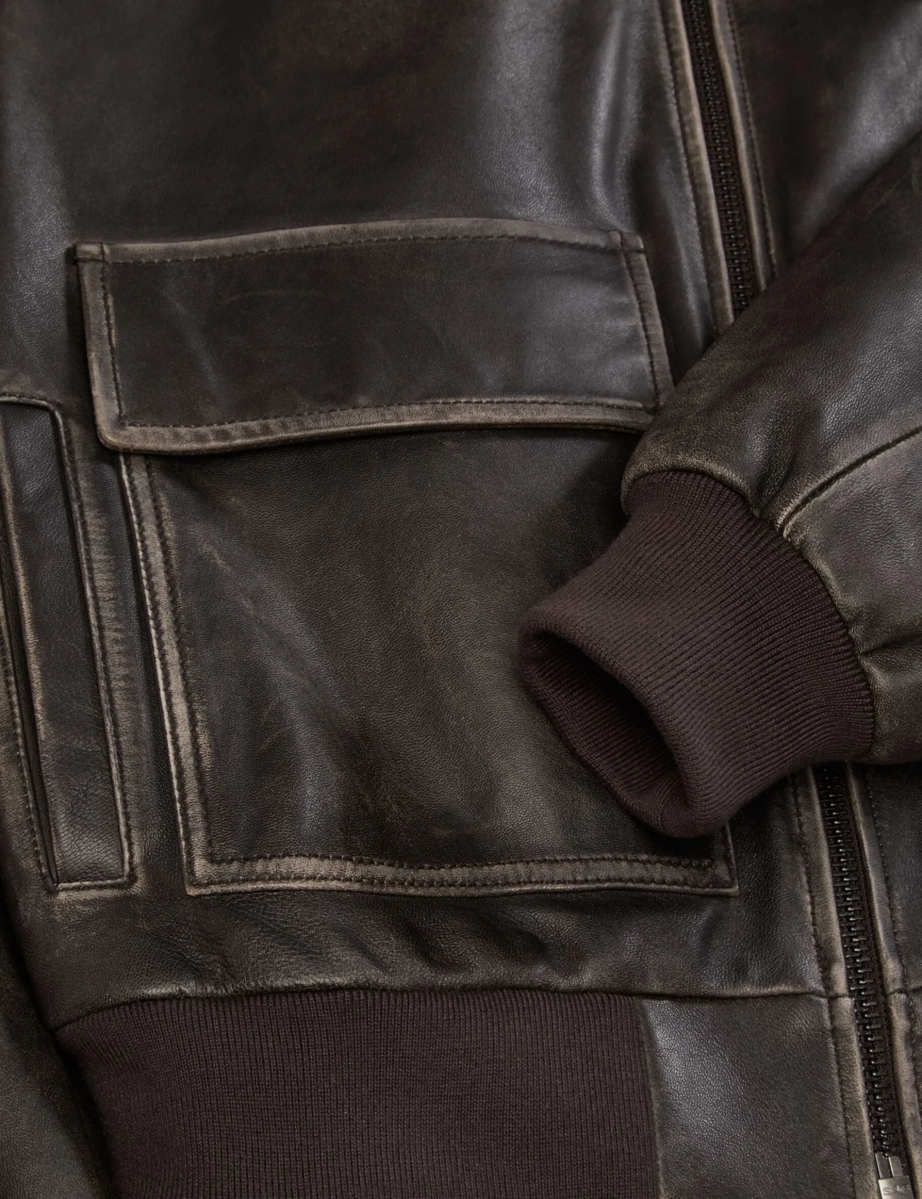 Leather Bomber Jacket