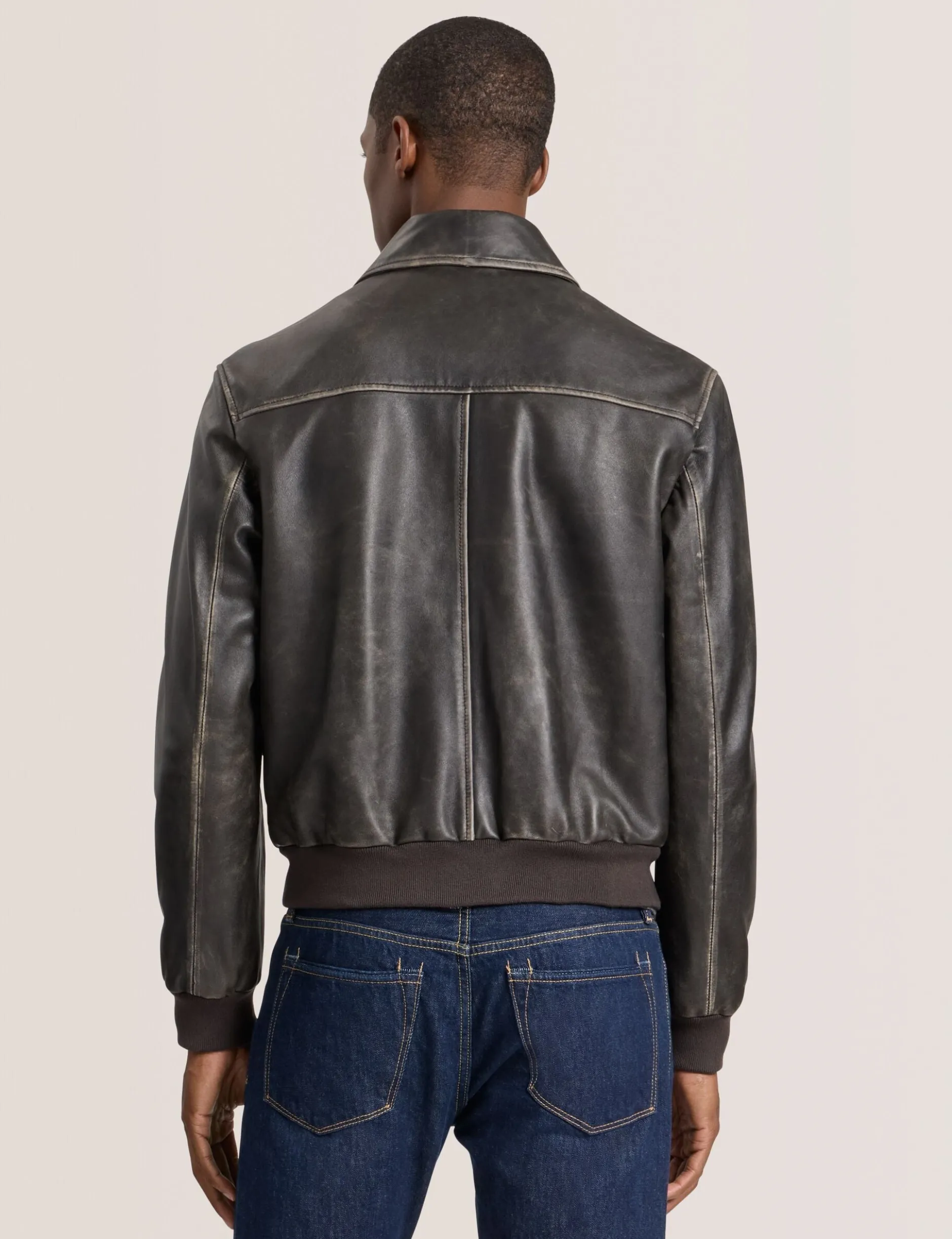 Leather Bomber Jacket