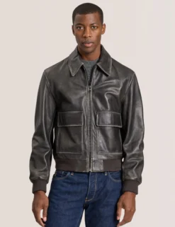 Leather Bomber Jacket