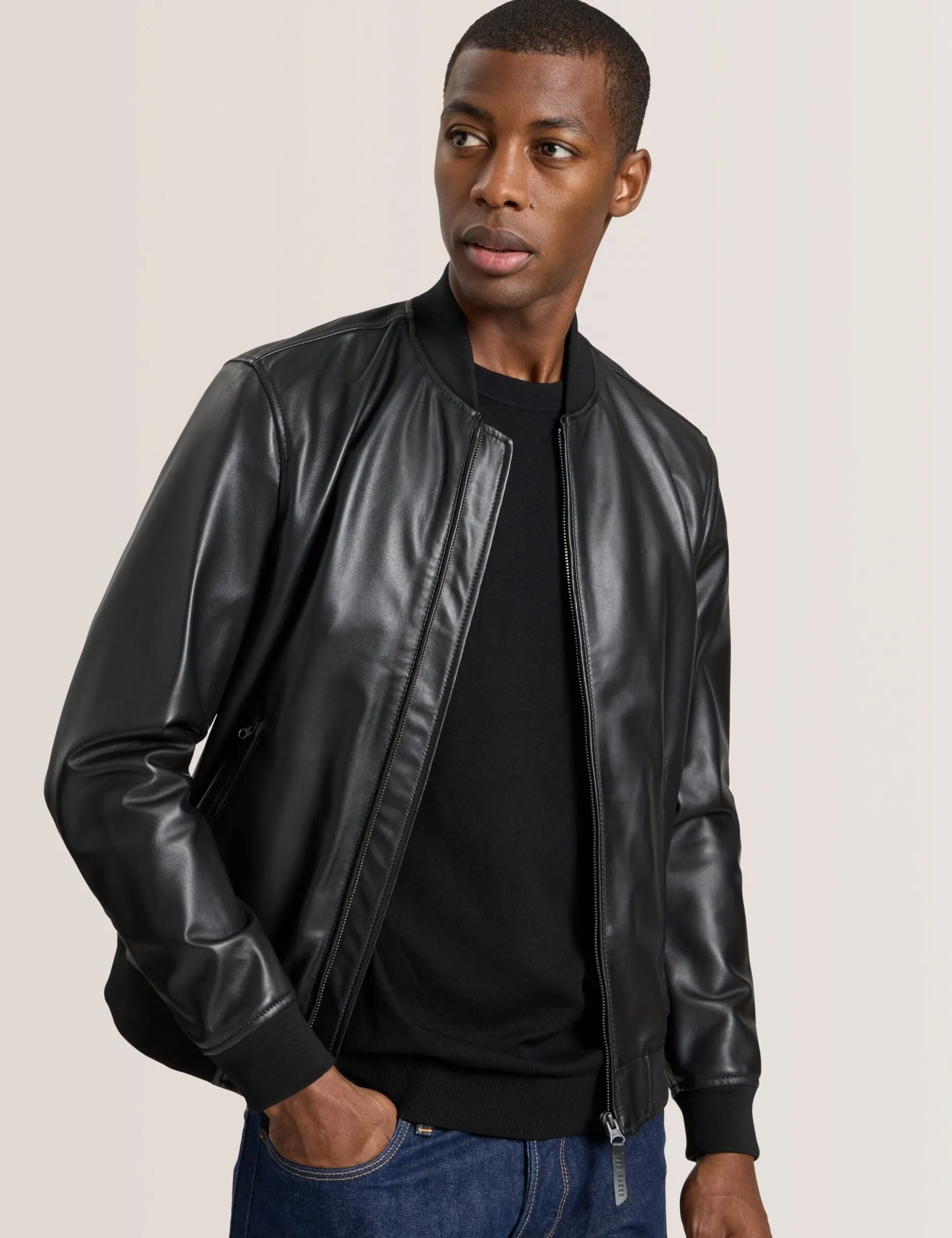 Leather Bomber Jacket