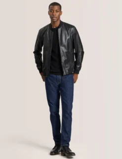 Leather Bomber Jacket