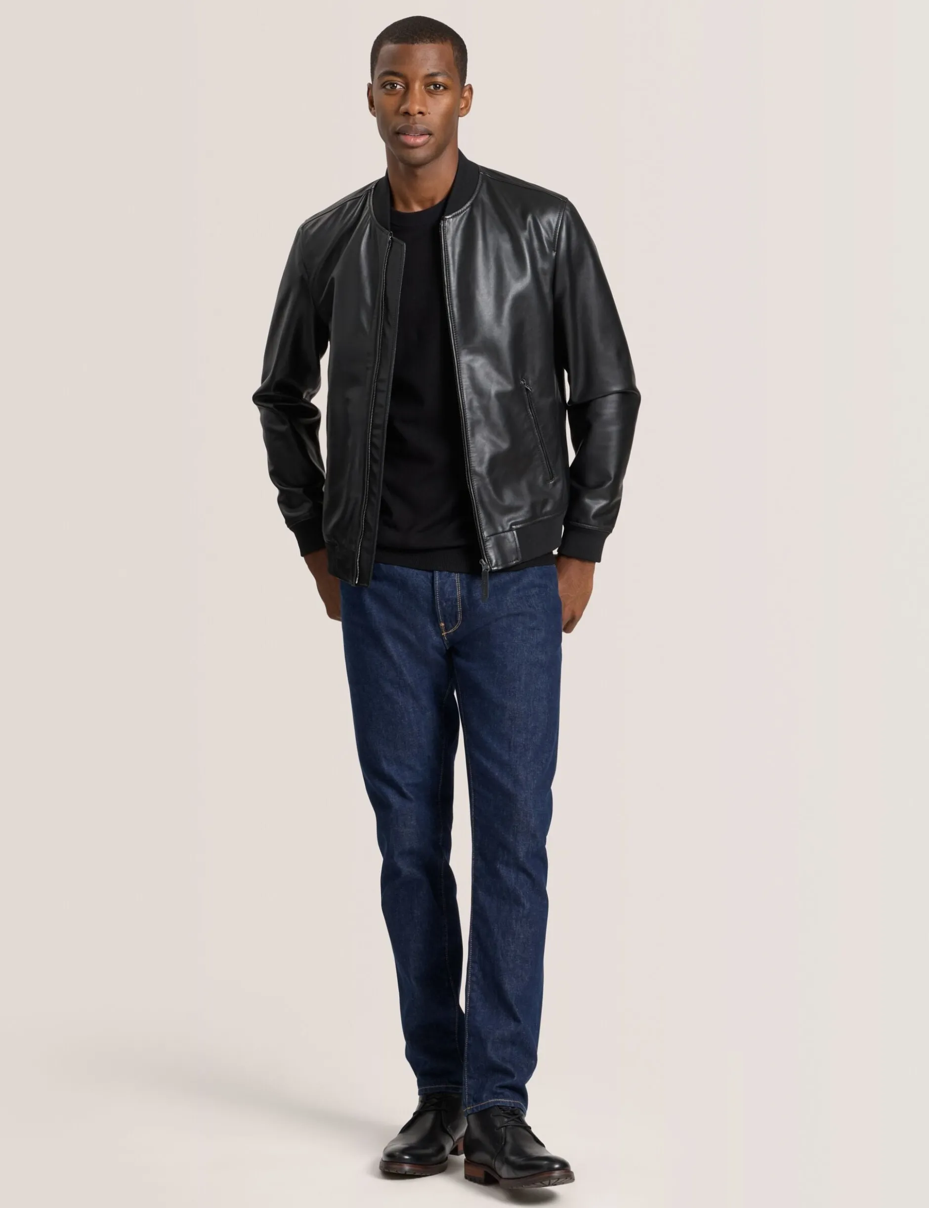 Leather Bomber Jacket